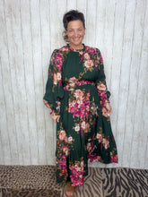 Natasha Smocked Waist Dress- Green Floral