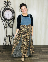 Leopard & Animal Print Mixed Overall/Jumper Dress