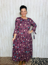 Lori Drop Waist Lilac & Polkadot Dress
