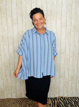 Rylee Blue Striped Top