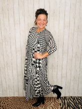 Tonya Marie Tiered Dress- Midi Length-Houndstooth