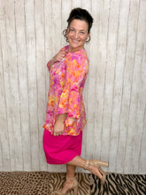 Orange & Pink Floral Dreams Top