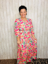 Amanda Pink Floral Dress