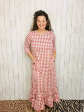 Misty Rose Houndstooth Dress