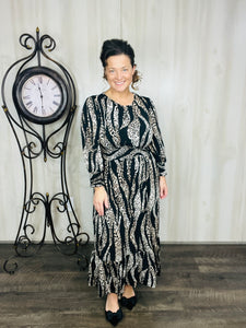 Rhonda Smocking Waist Dress- Animal Print