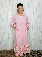 Pink Spring Mix Textured Dress