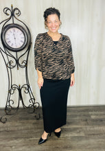 Mariah Brown Animal Print Top