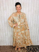 Cheri Taupe Tiered Dress