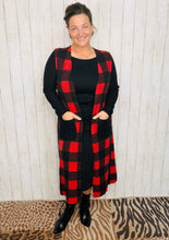 Buffalo Plaid Cardigan (White or Red)