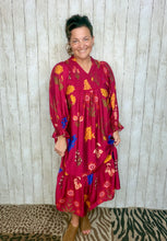 Janice Raspberry Mix Dress