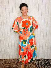 Amanda Orange Floral Dress