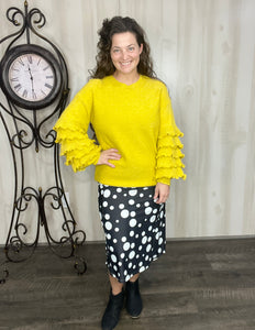Yellow Ruffle Sweater