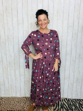 Lori Drop Waist Lilac & Polkadot Dress