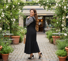 Black Houndstooth Mesh Layering Style Top