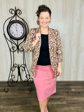 Brown Floral Blazer- Regular & Plus