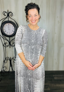 Creamy Animal Print Dress