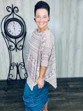 Rissa Mauve & Aztec Poncho Top