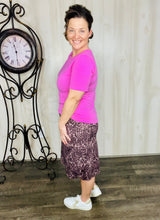 Missy Leopard Print Swim/Active Skirt (Hidden Shorts) 22”