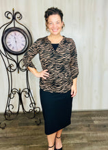 Mariah Brown Animal Print Top