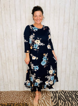 Handkerchief & Navy Floral Dress