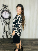 Valarie Black & Taupe Top