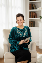 Velvet & Rose Top- Hunter Green