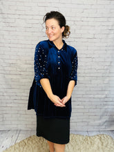 Velvet & Pearl Tunic Style- Black, Hunter Green or Navy