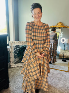 Georgia Plaid Dress- Tan or Red Plaid