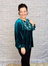 Velvet & Rose Top- Hunter Green