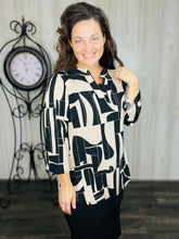 Valarie Black & Taupe Top