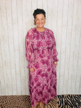 Purple & Floral Chiffon Dress