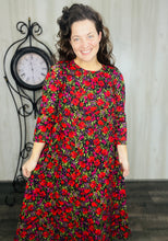 Brenda Red Floral Dress