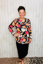 Black & Roses Top
