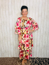 Juliet Ruffle Dress-Pink Floral
