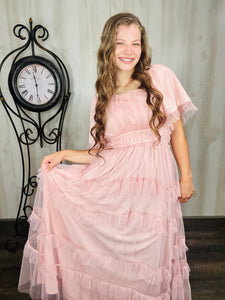 Dreaming Princess Maxi Dress- Pink