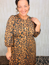 Jen Ribbed Leopard & Button Dress