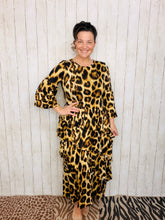Candice Three Ruffle Dress- Leopard