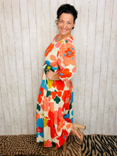 Amanda Orange Floral Dress