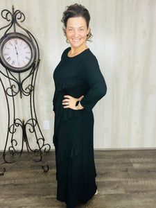 Ruffled Super Soft Textured Dress