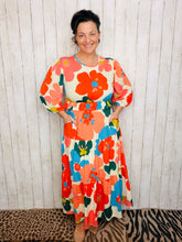 Amanda Orange Floral Dress