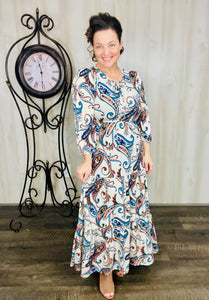 Sarah Cream & Paisley Dress