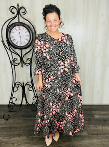 Connie Coral & Leopard Dress