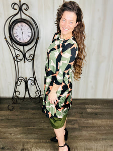 Olive Abstract Tunic