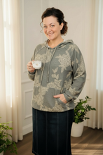 Fanny Gray & Taupe Rose Hoodie