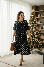 Mandy Bow Dress- Black & White