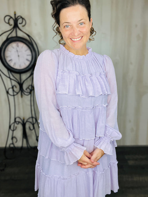 Georgia Lavender Ruffle Tunic