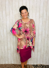 Vibrant & Fun Floral Sharkbite Tunic