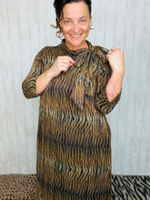 Animal Print & Sequin Overlay Dress