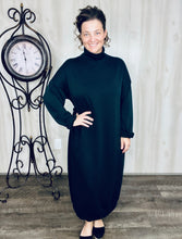 Fabulous Fall Sweatshirt Dress-Black