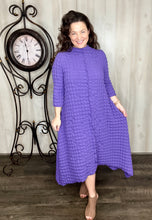 Karissa Puff Dress- Purple